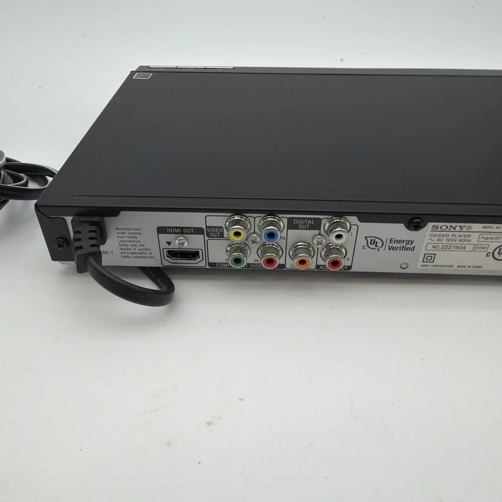 Sony DVP-SR500H DVD Player 1080p Upscaling HDMI Tested No Remote